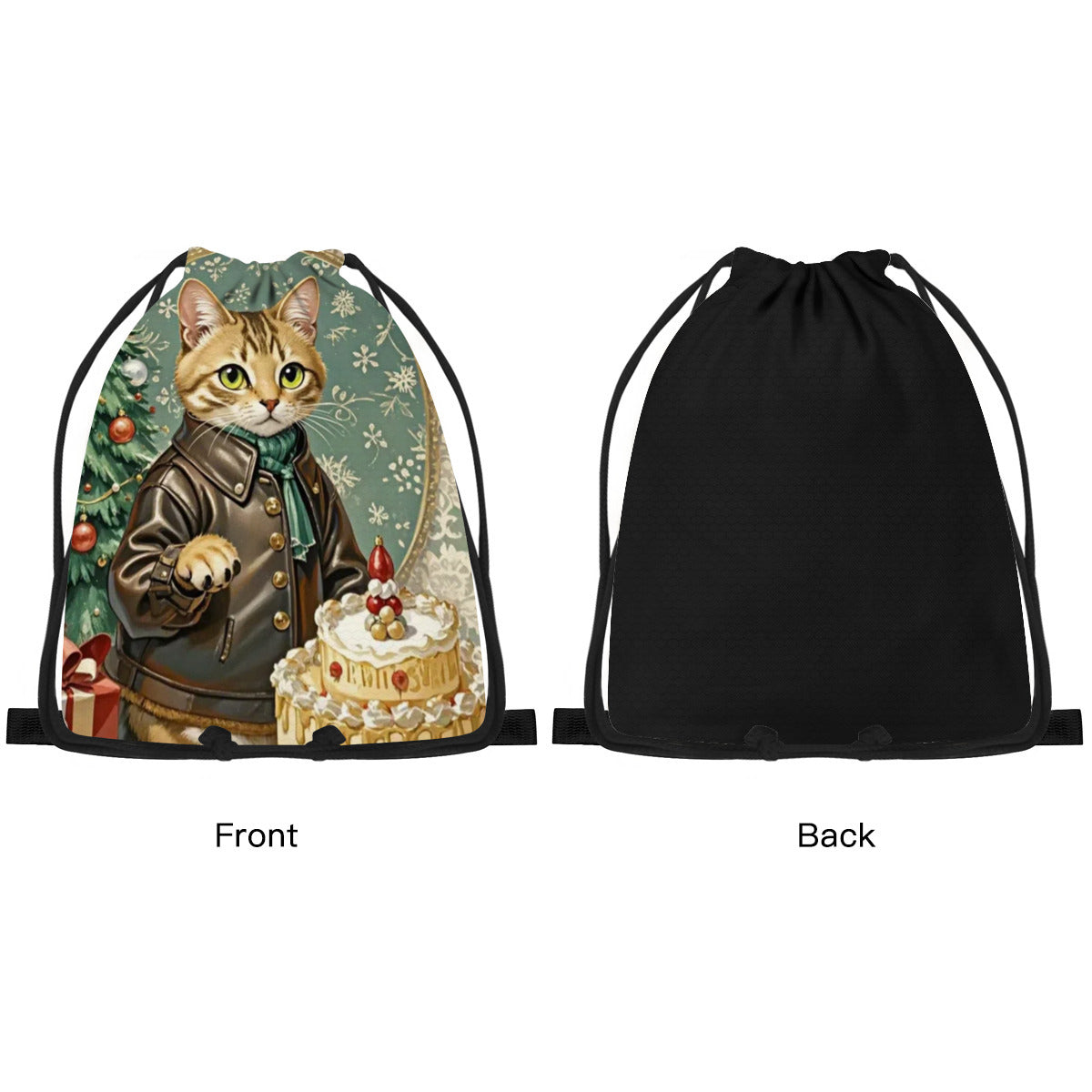 小猫 & 圣诞树 & 男孩抽绳包