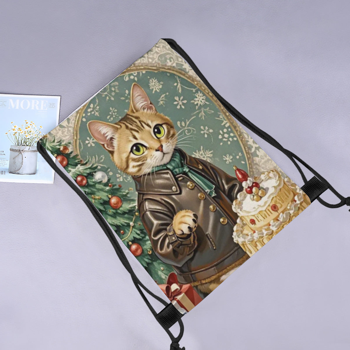 小猫 & 圣诞树 & 男孩抽绳包