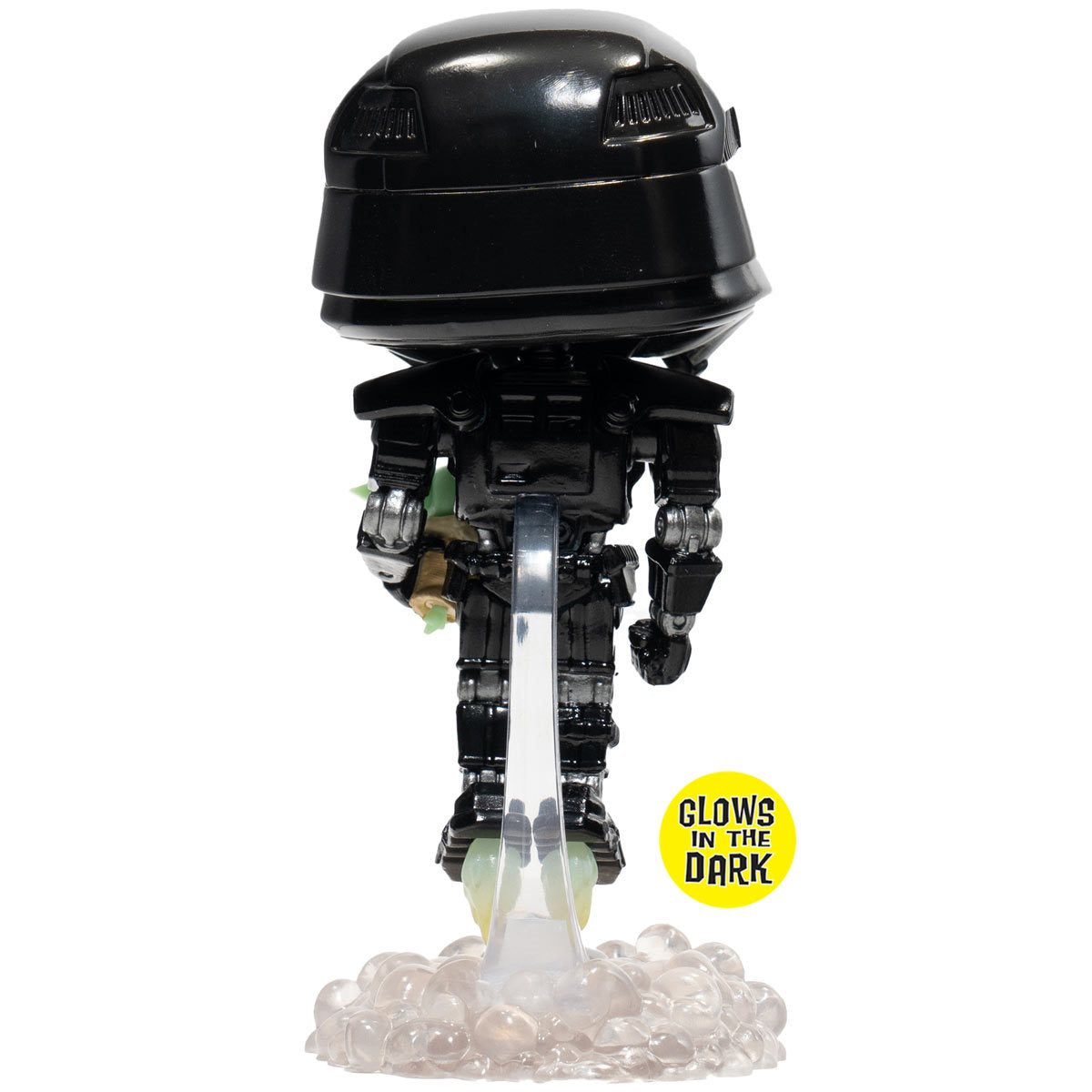 星球大战:曼达洛人黑暗士兵与 Grogu 夜光 Pop!Funko 乙烯基人偶 #488 - 限量版