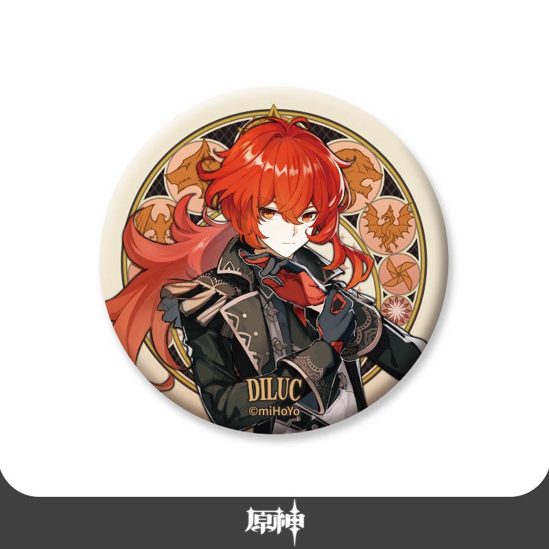 GENSHIN IMPACT Mondstadt Themed Serie Character Badge - Diluc Ragnvindr