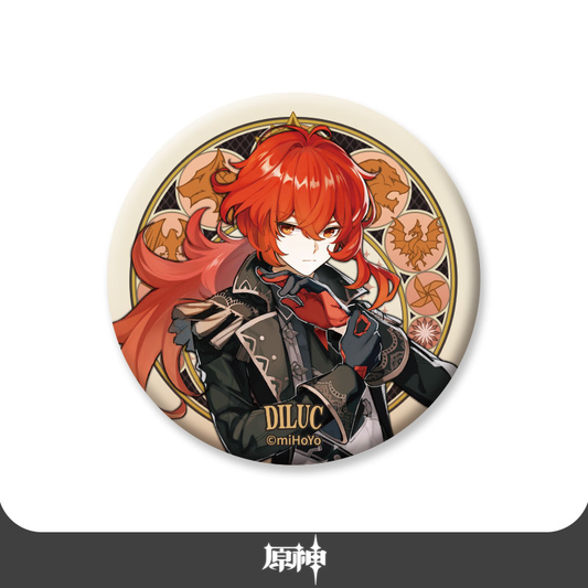 GENSHIN IMPACT Mondstadt Themed Serie Character Badge - Diluc Ragnvindr