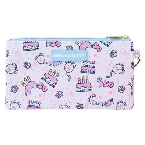 Hello Kitty 50th Anniversary Cake All-Over Print Funko Wristlet Wallet Crossbody Bags
