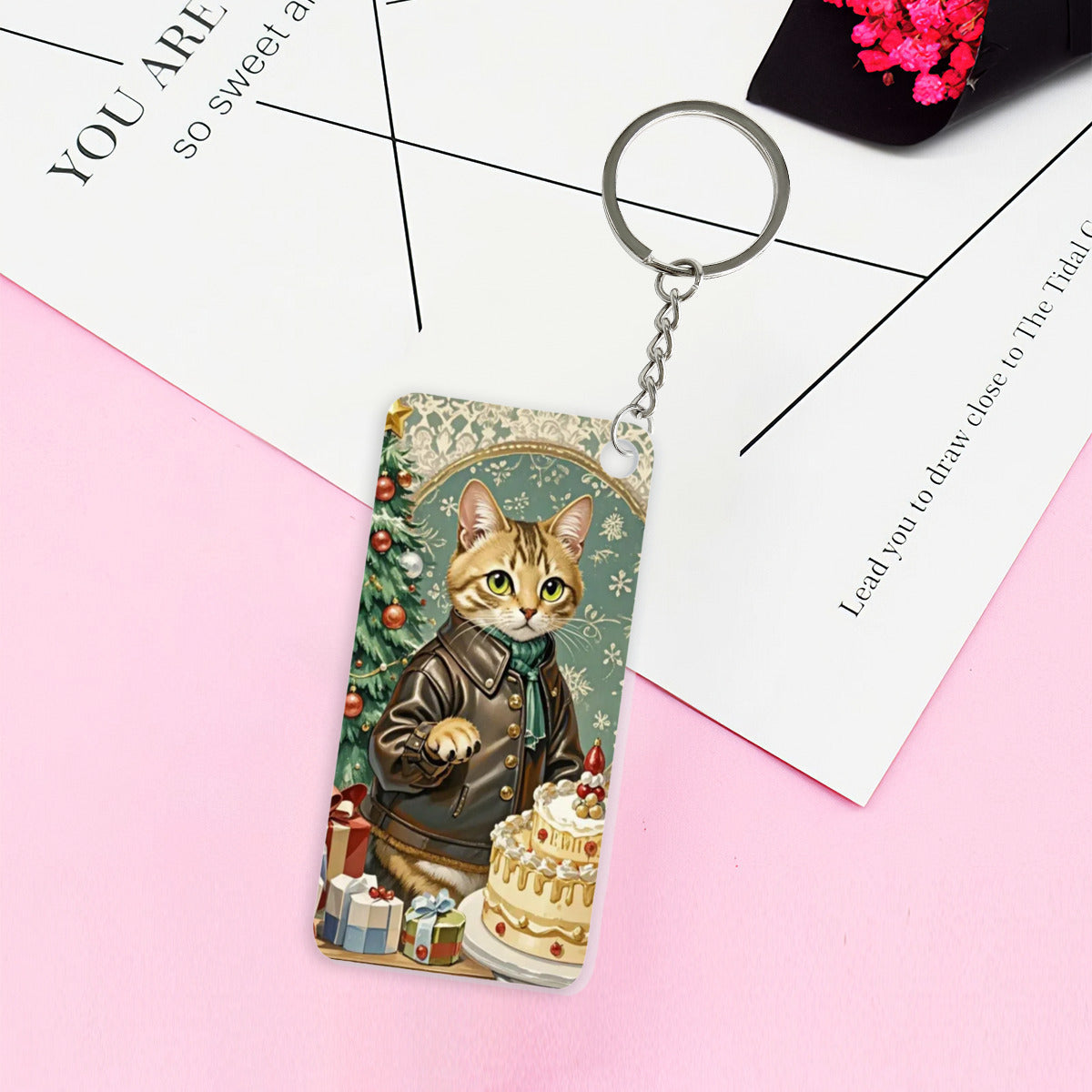 小猫 & 圣诞树 & 男孩 亚克力钥匙扣
