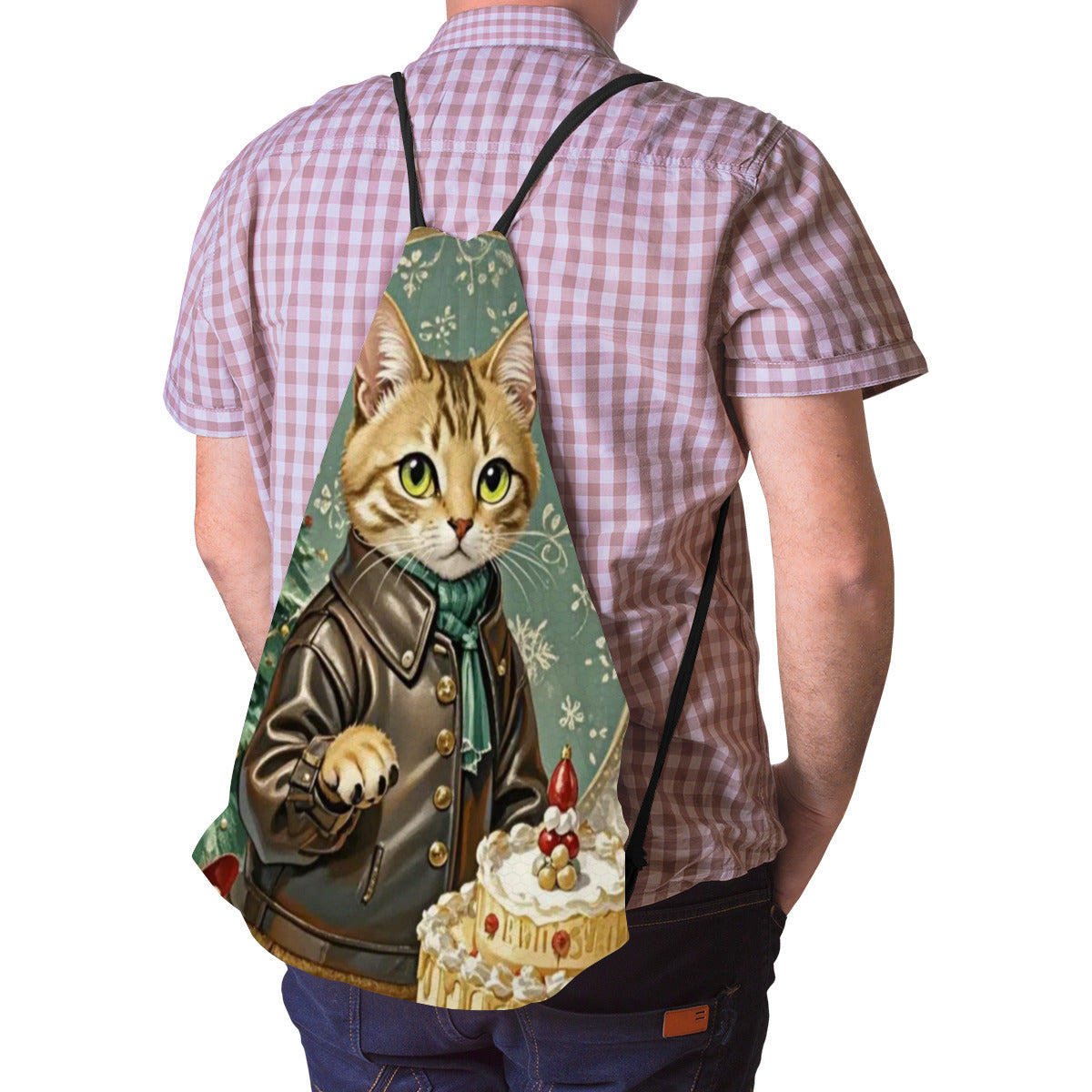 小猫 & 圣诞树 & 男孩抽绳包