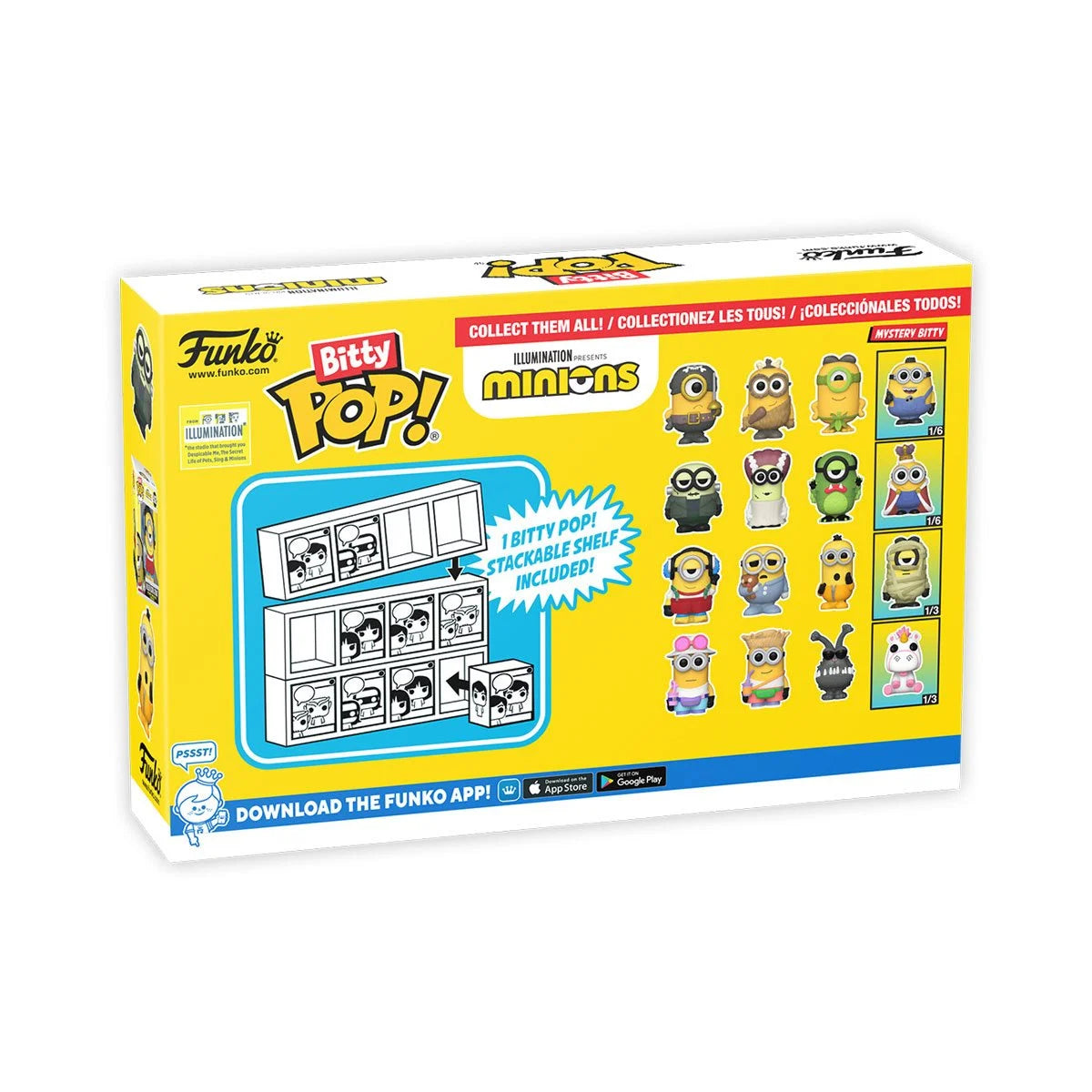 Minions Roller Skating Stuart Funko Bitty Pop! Mini-Figure 4-Pack